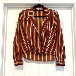 Rebellion Womens Striped Blouse. Womens Size- Medium.